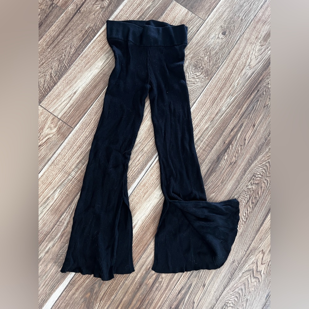 Daily Practice Anthropologie Knit Side Lit Flare Pants